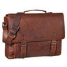 "Alfred" Cartable Cuir Véritable Vintage