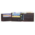 Retro Leder Brieftasche elegant robust braun