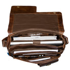 Ledertasche zum Umhängen dunkelbraun
