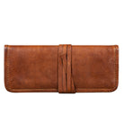 Leder Stifte Etui braun Vintage