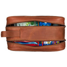 Leder Vintage Waschtasche