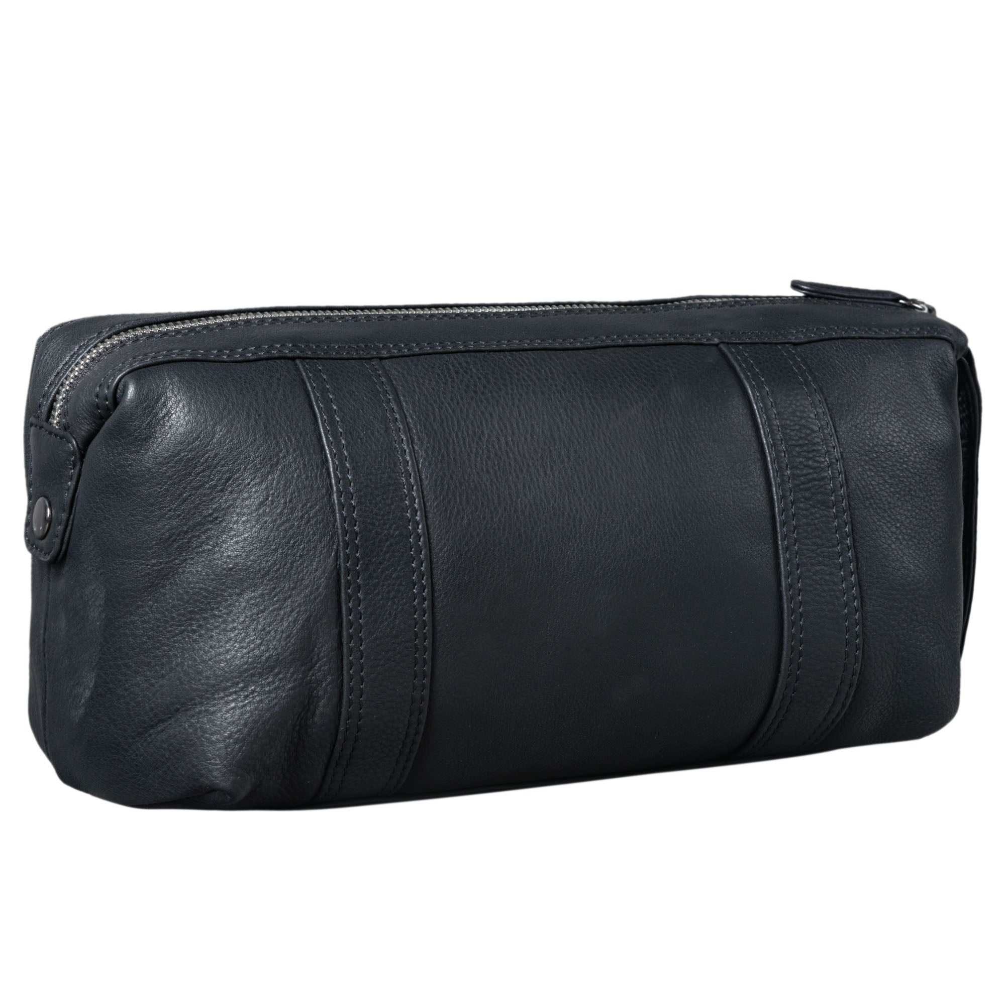 Echtleder Kulturtasche schwarz groß