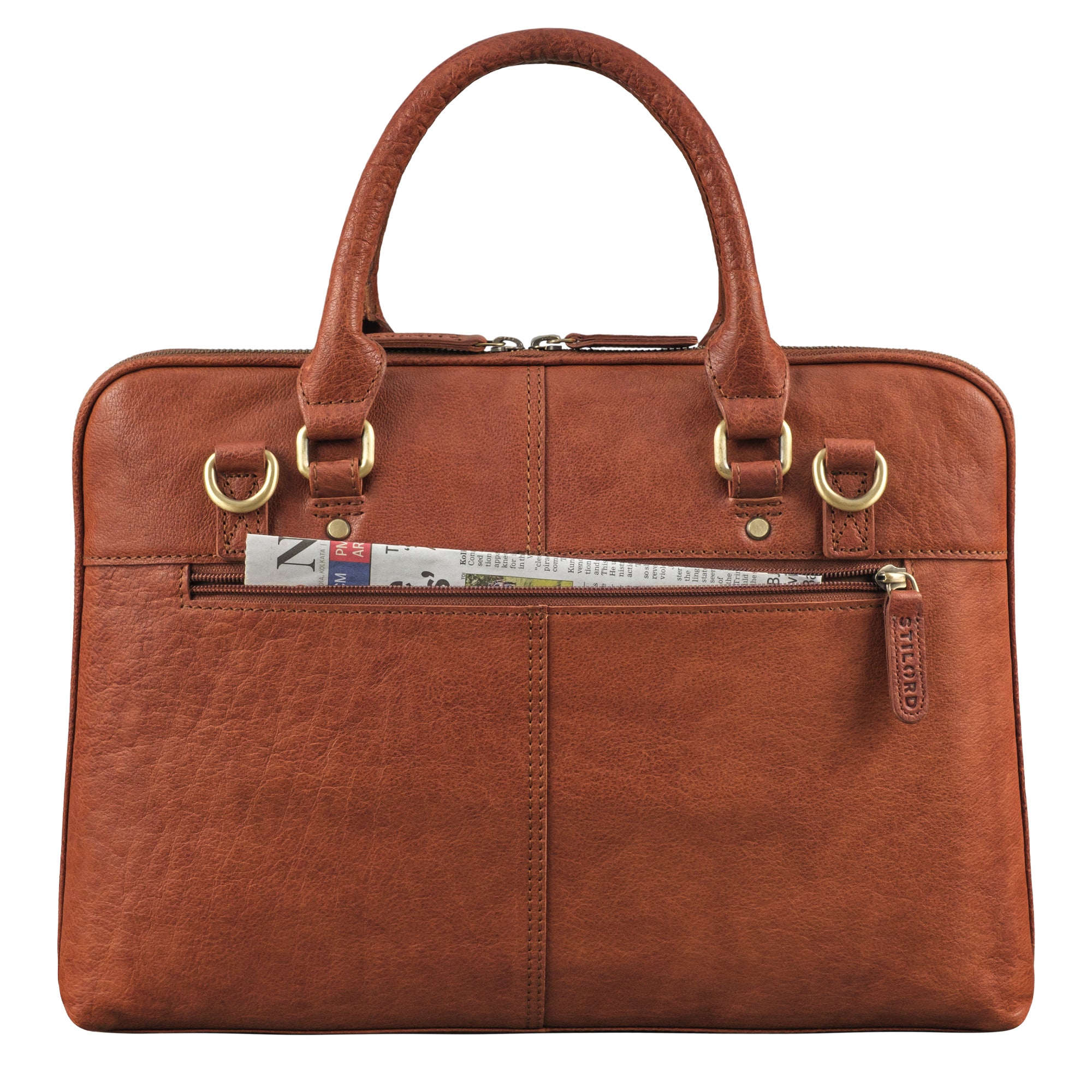 Laptop Bag aus Leder in braun