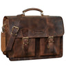Second Choix "Jeffrey" Sac Serviette Homme Cuir