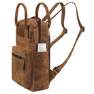 damen rucksack echt leder  braun