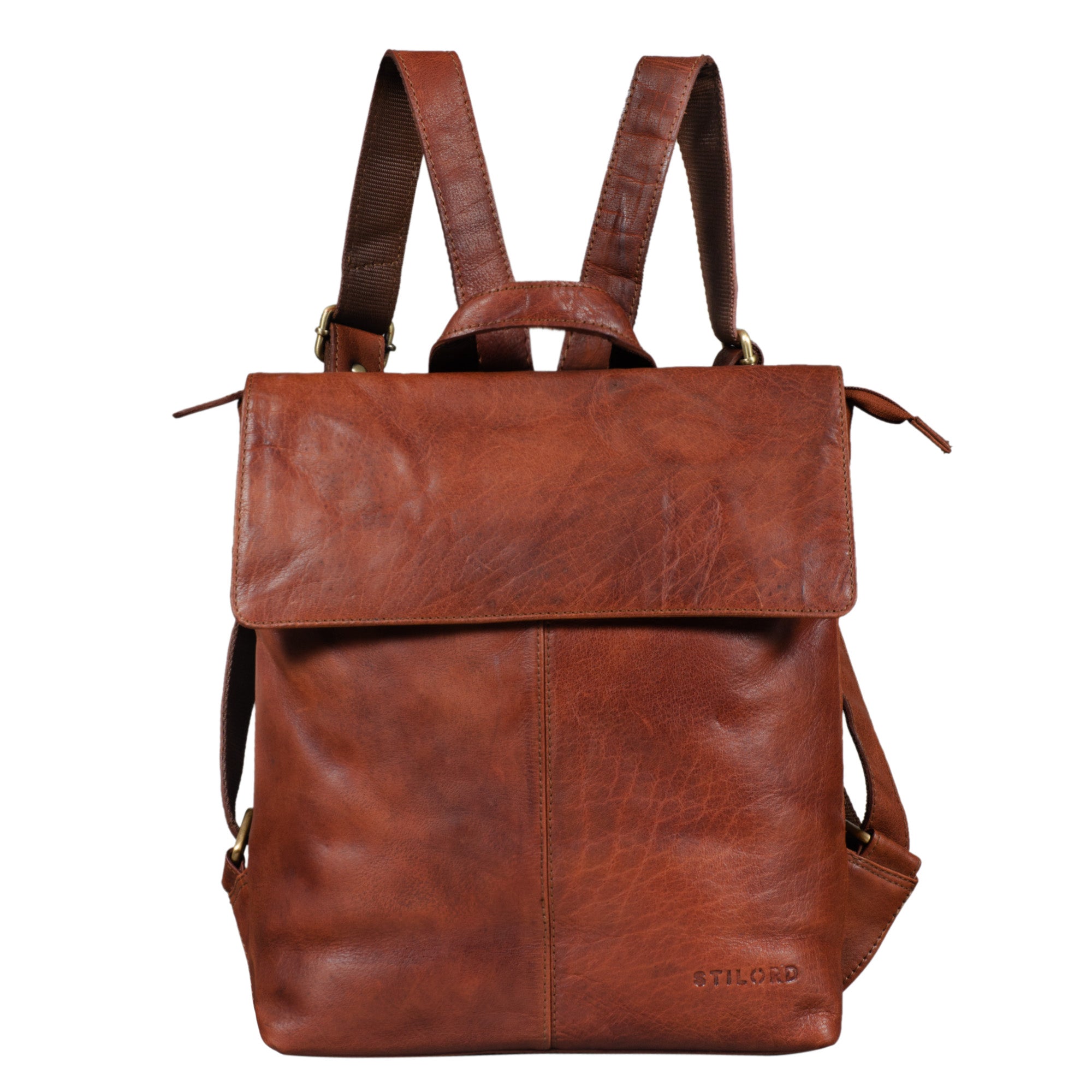Brauner Lederrucksack Vintage