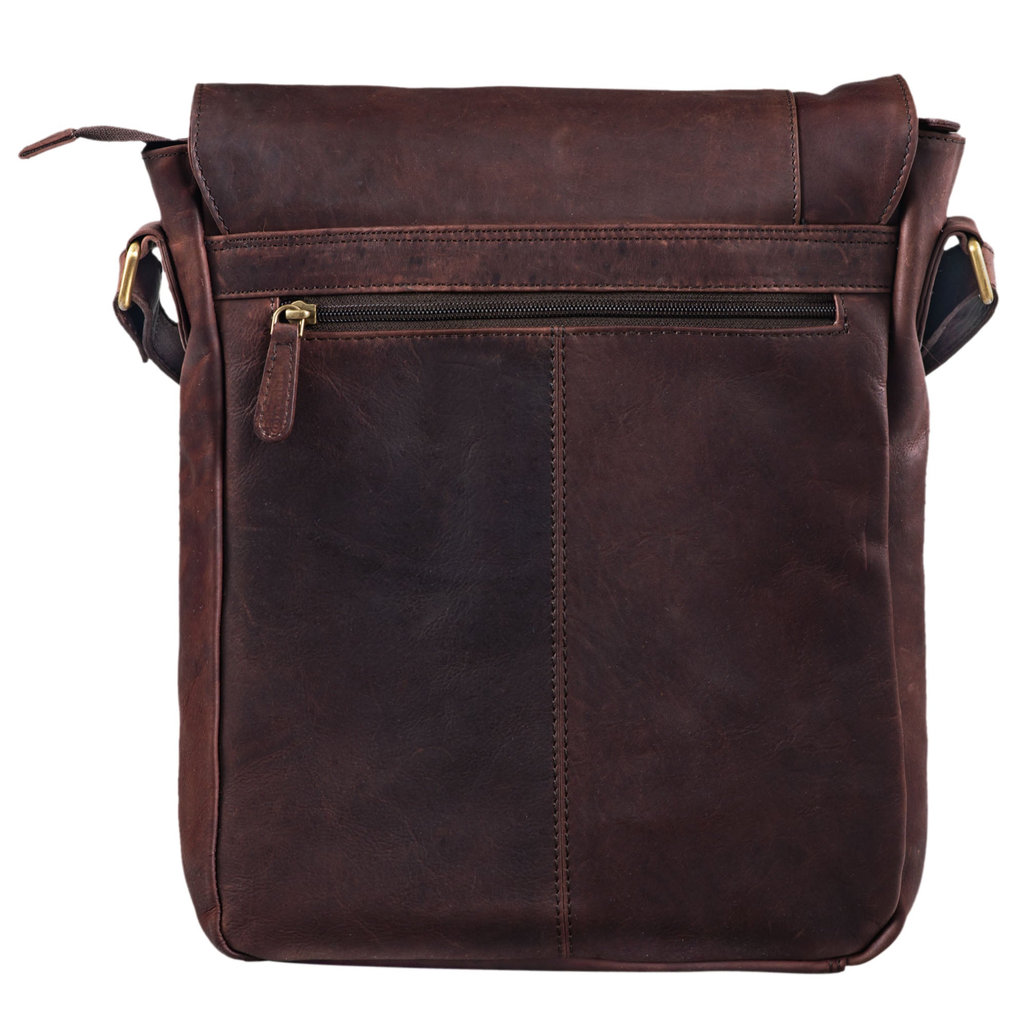 Braune Ledertasche zum Umhängen Herren mittel groß