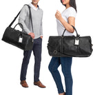 Ledertasche Weekender schwarz für Herren