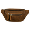 "Greg" Sacoche Ventrale en Cuir Marron