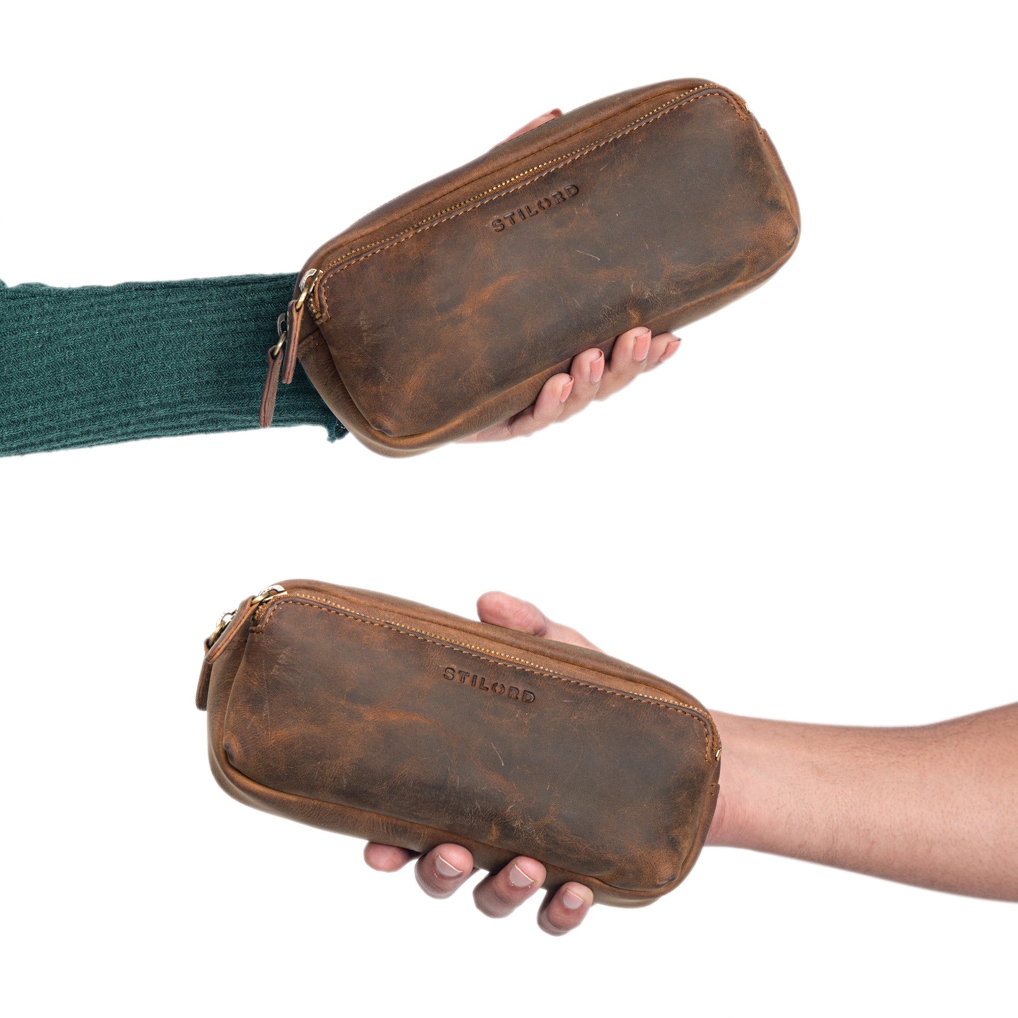 Studenten Etui Leder Braun