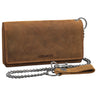 "Leonidas" Porte-monnaie Cuir Homme avec chaîne RFID