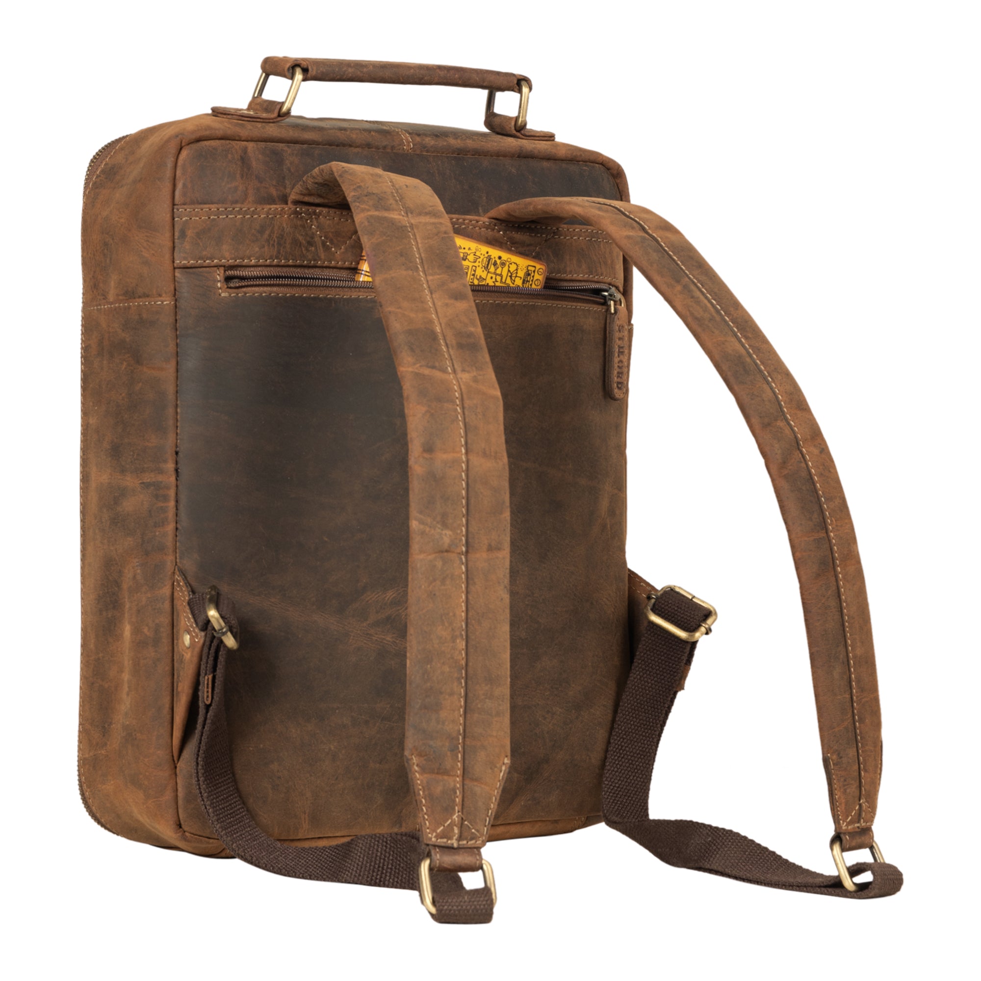 Lederrucksack Frau Vintage braun