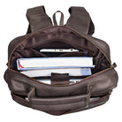 Brauner Leder Rucksack Vintage groß