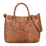 "Daniela" Moderne Sac à Main Cuir Femme avec Aspect Tressé