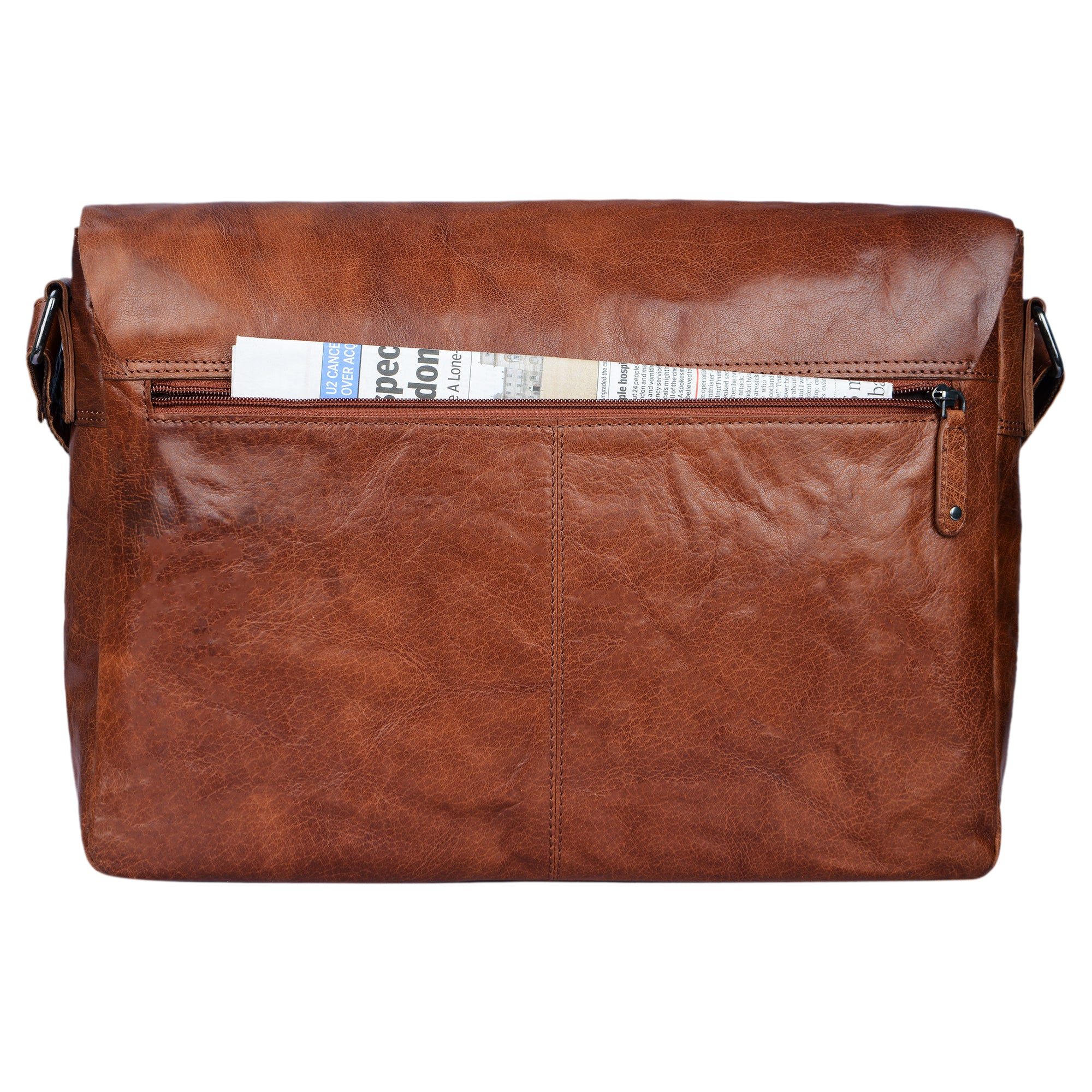 Große Vintage Ledertasche braun