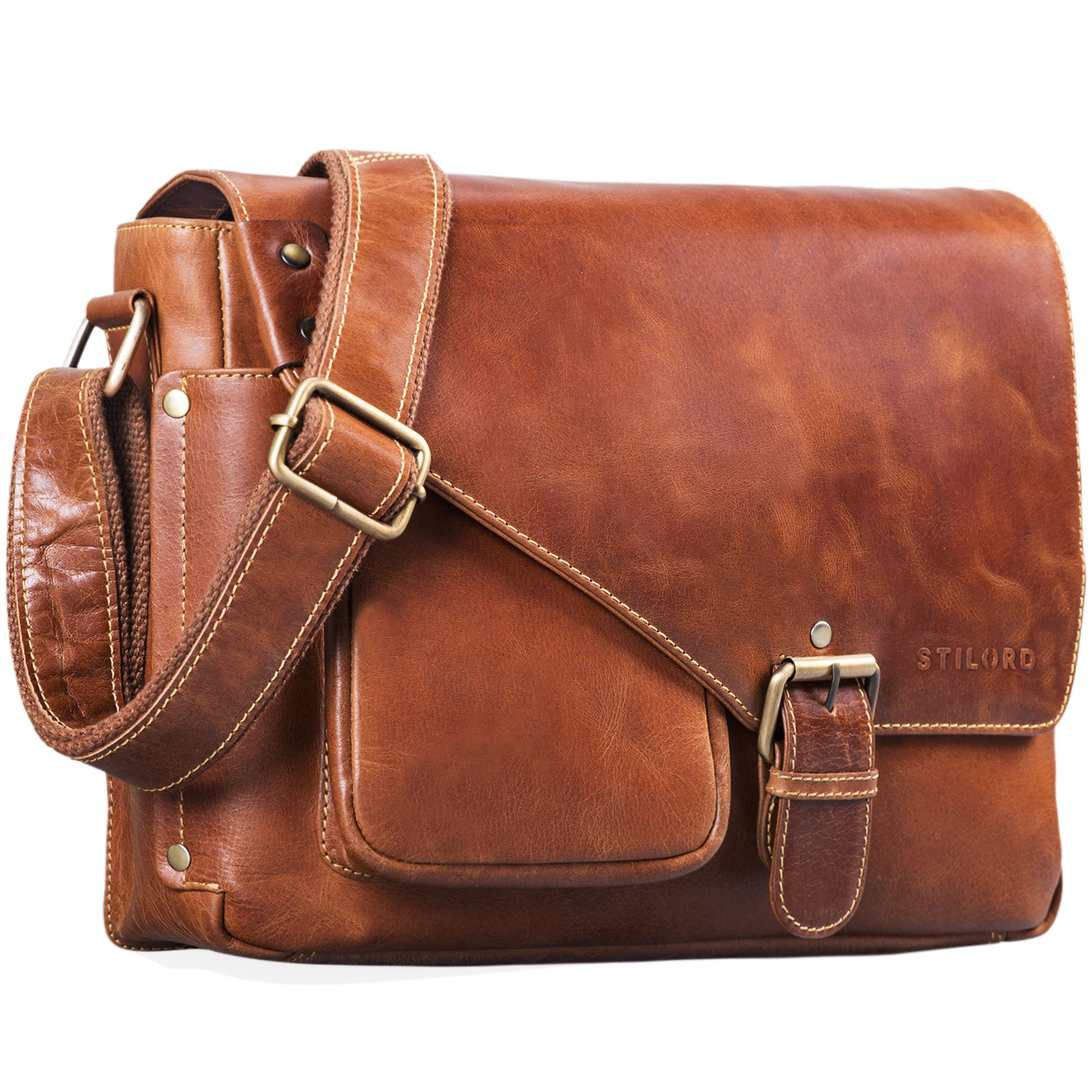 Vintage Leder Messenger Bag 13 Zoll