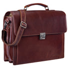 Dante Ledertasche groß braun für Herren Damen Laptop Notebook