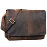"Alex" Sac Messager en Cuir Véritable pour Ordinateur Portable 15,6 Pouces
