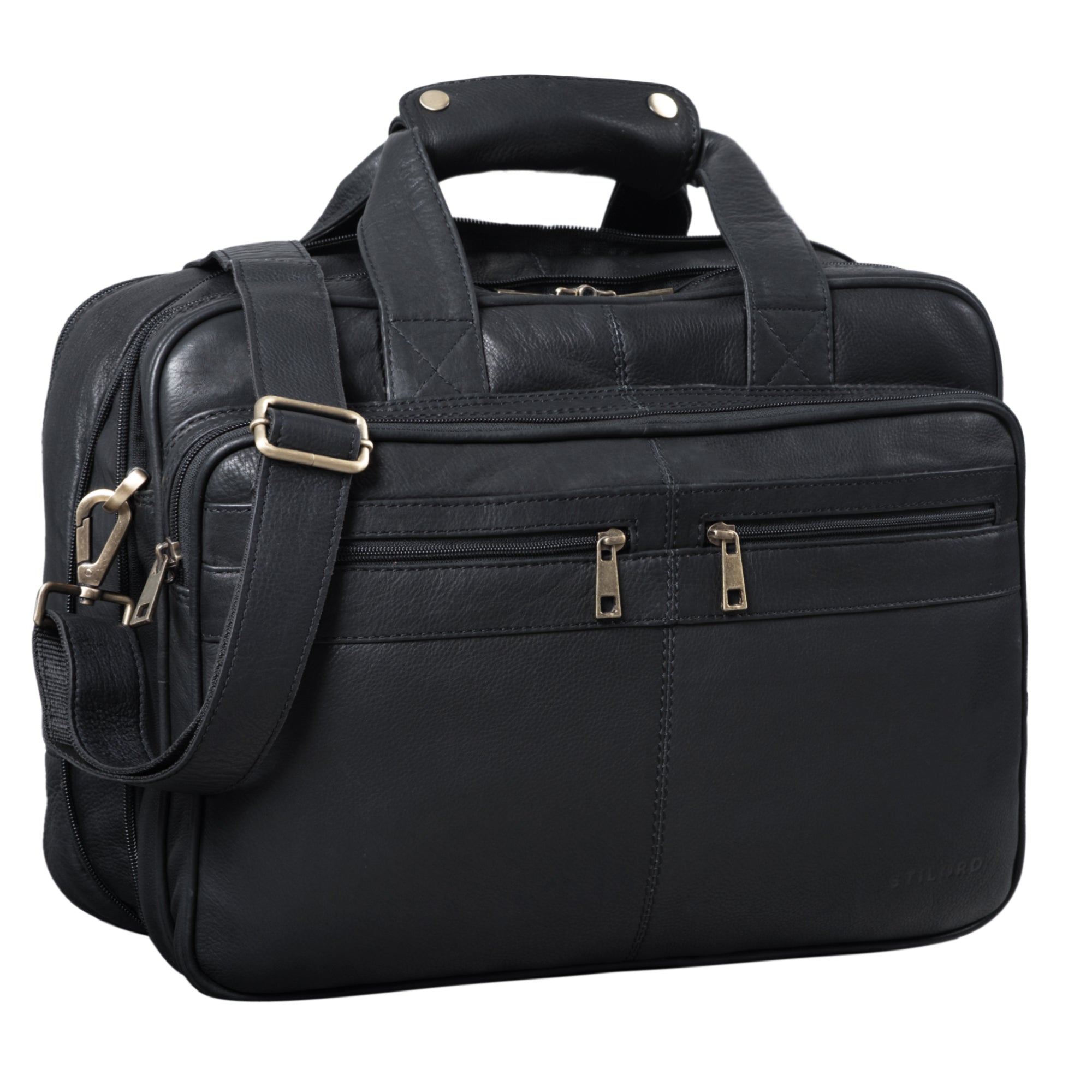 Ledertasche für Lehrer schwarz
