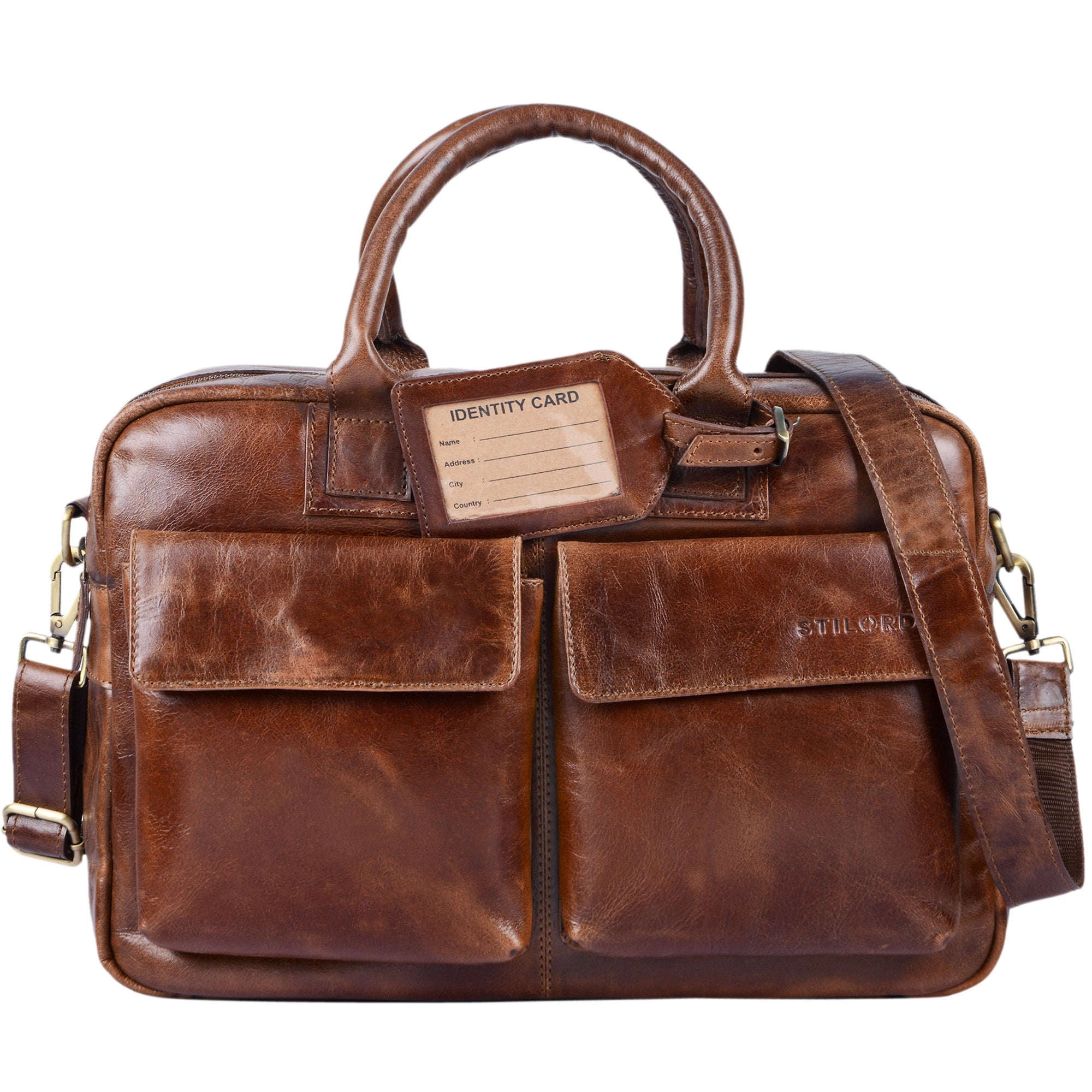 Lehrertasche Leder groß braun