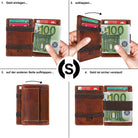 Leder Magic Wallet Herren braun