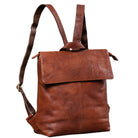 Leder Messenger  Rucksack braun