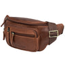 "Greg" Sacoche Ventrale en Cuir Marron