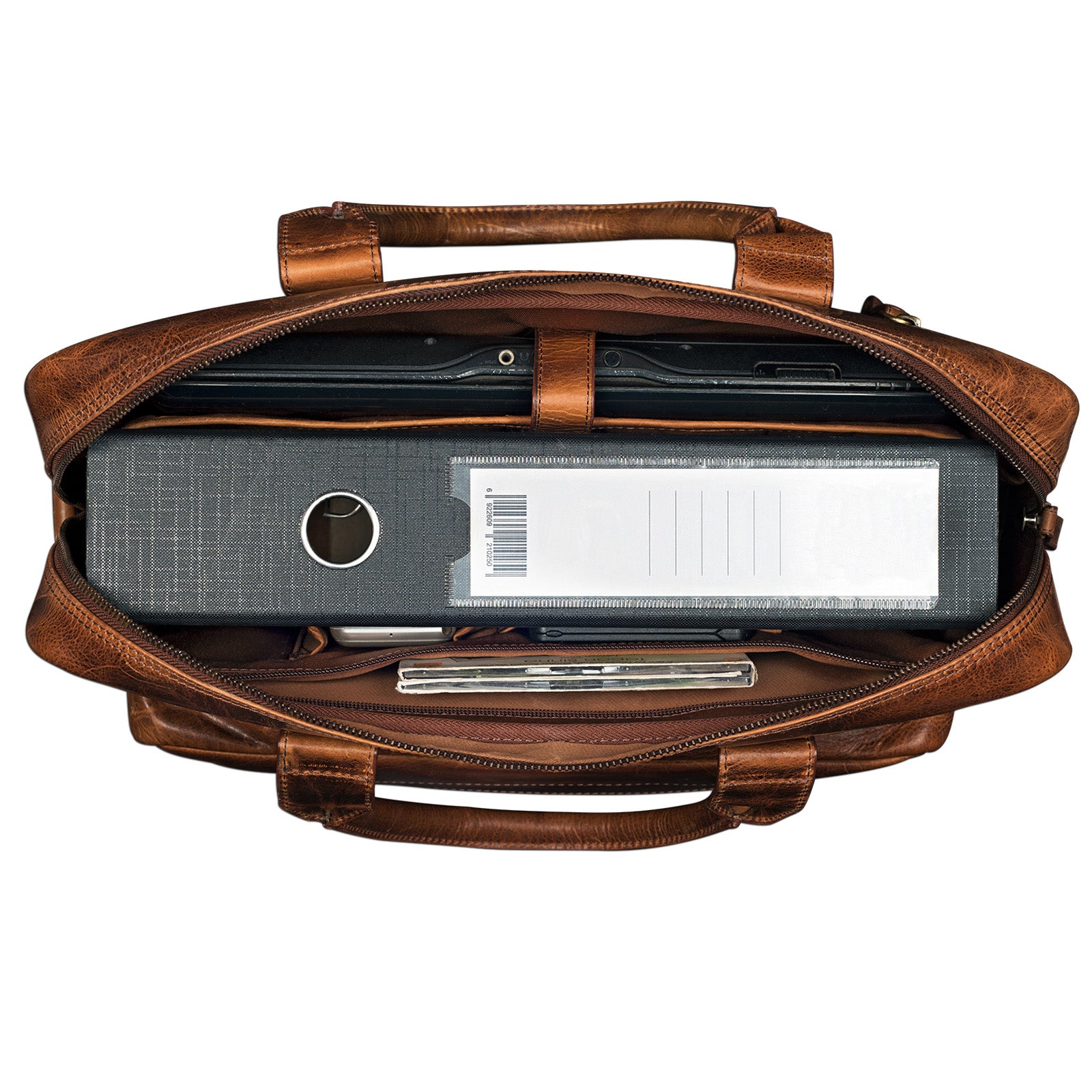 Vintage Ordnertasche Leder