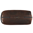 Dunkelbraune Kulturtasche