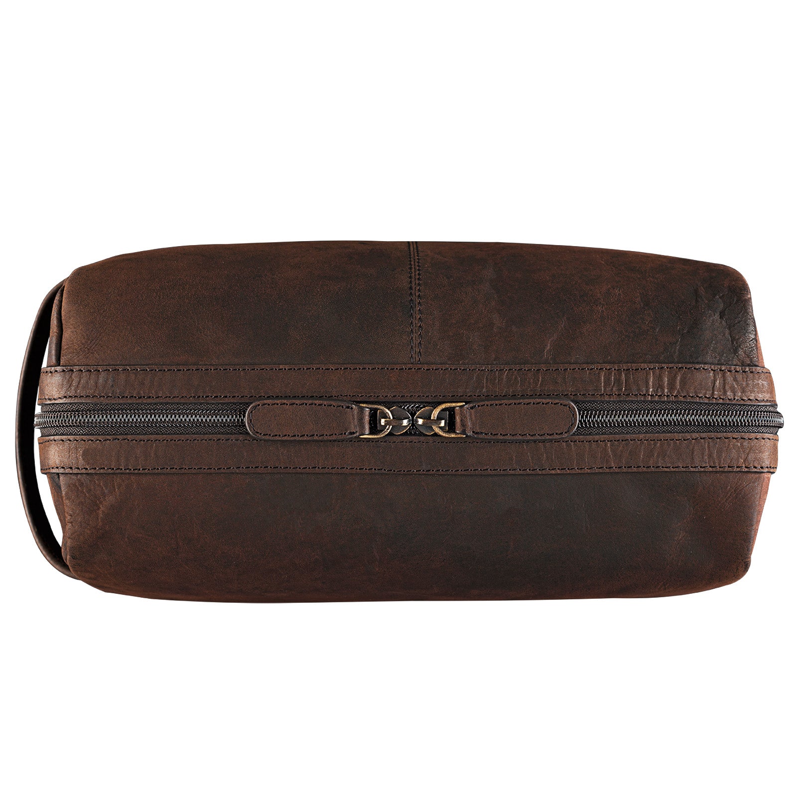 Dunkelbraune Kulturtasche
