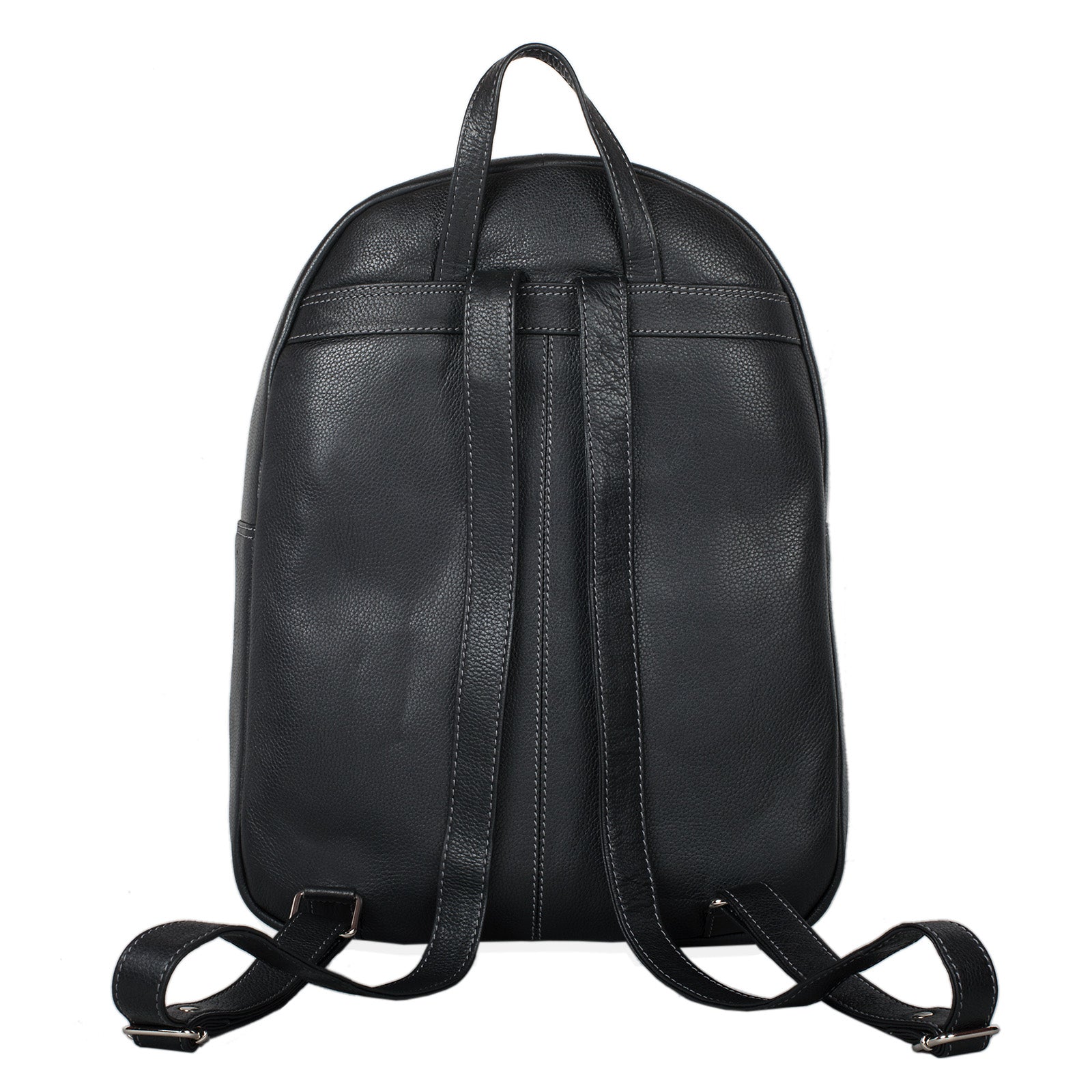Kleiner Reiserucksack schwarz Leder Herren Damen