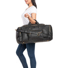Damen Reisetasche Leder Schwarz