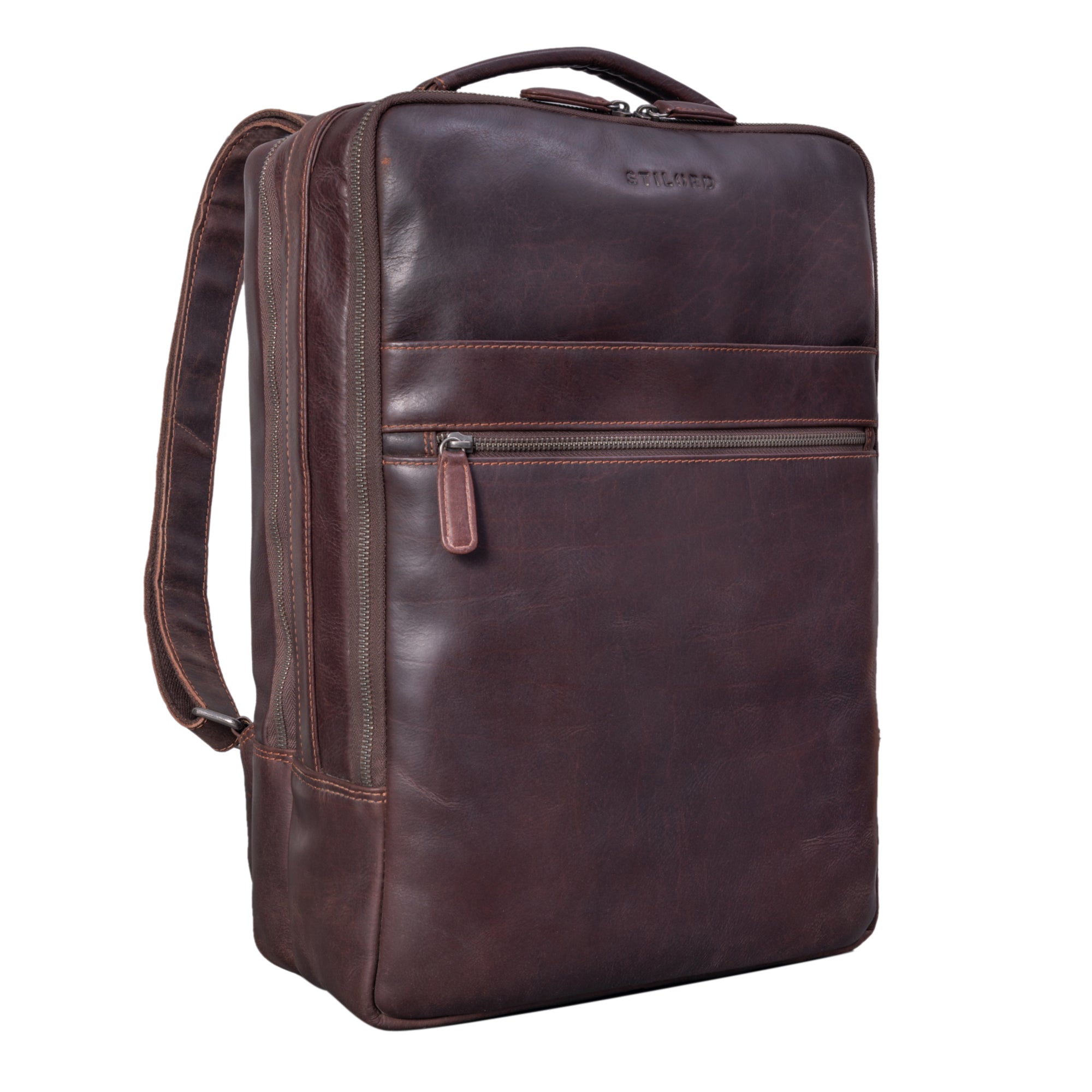 Unisex Rucksack Leder Braun