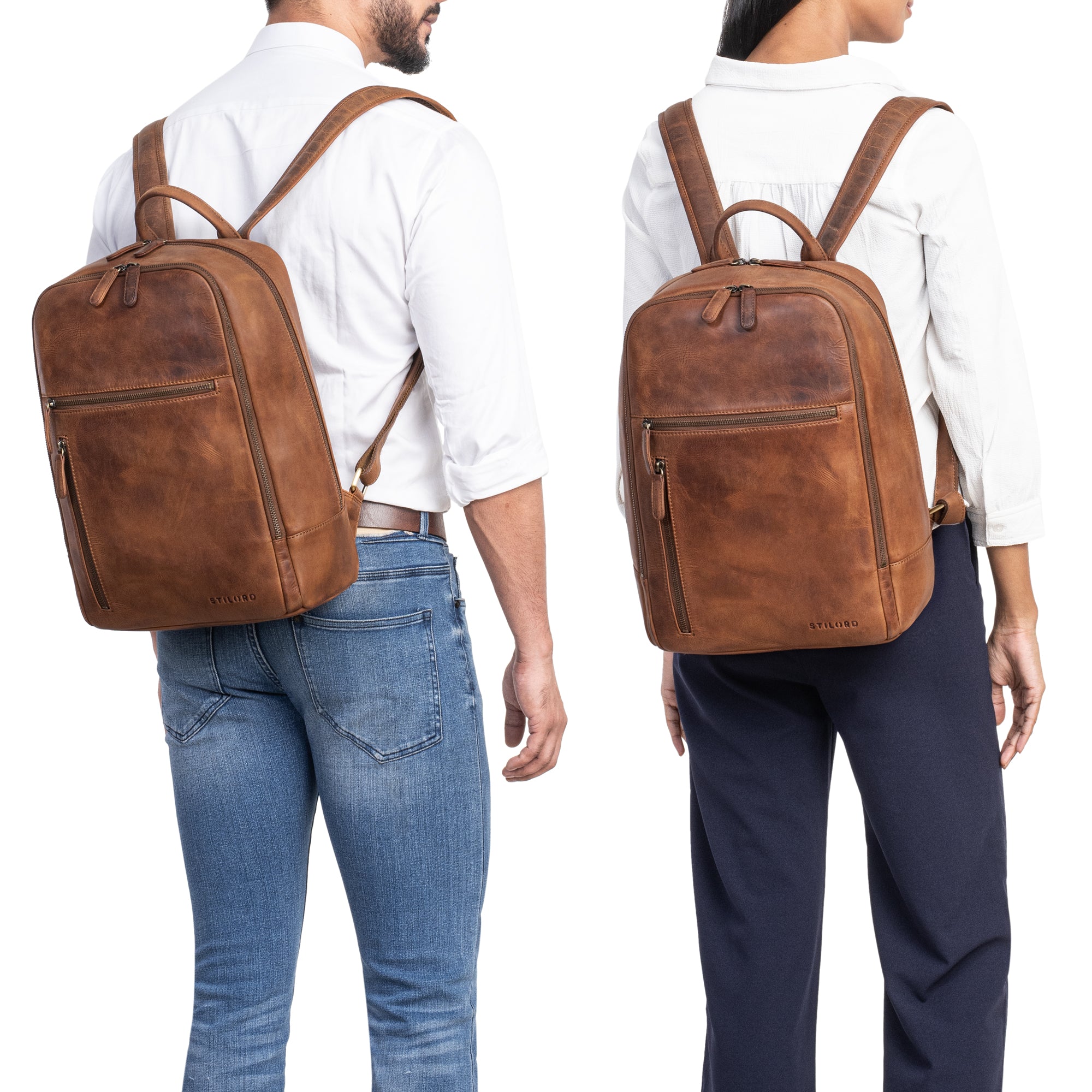 großer Rucksack Für Herren auf der Arbeit
