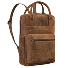 damen rucksack echt leder braun