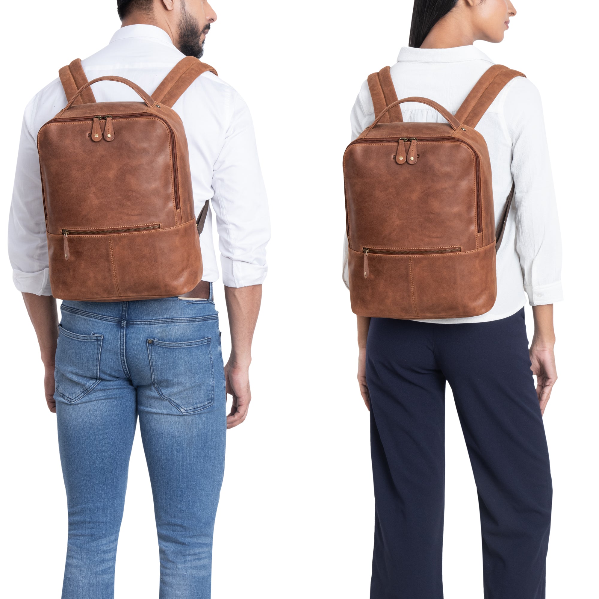 Leder Rucksack Braun