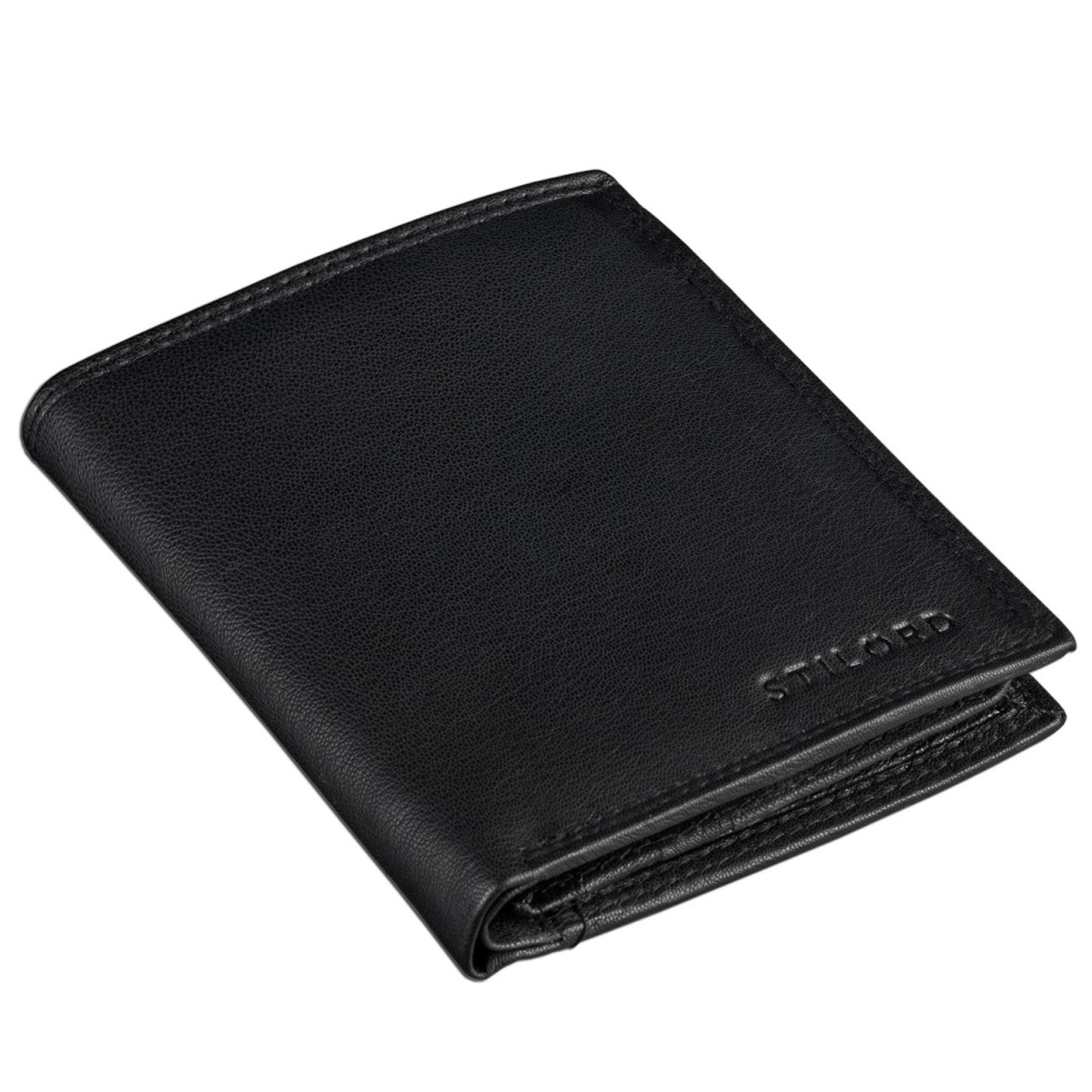 Leder Wallet Schwarz 