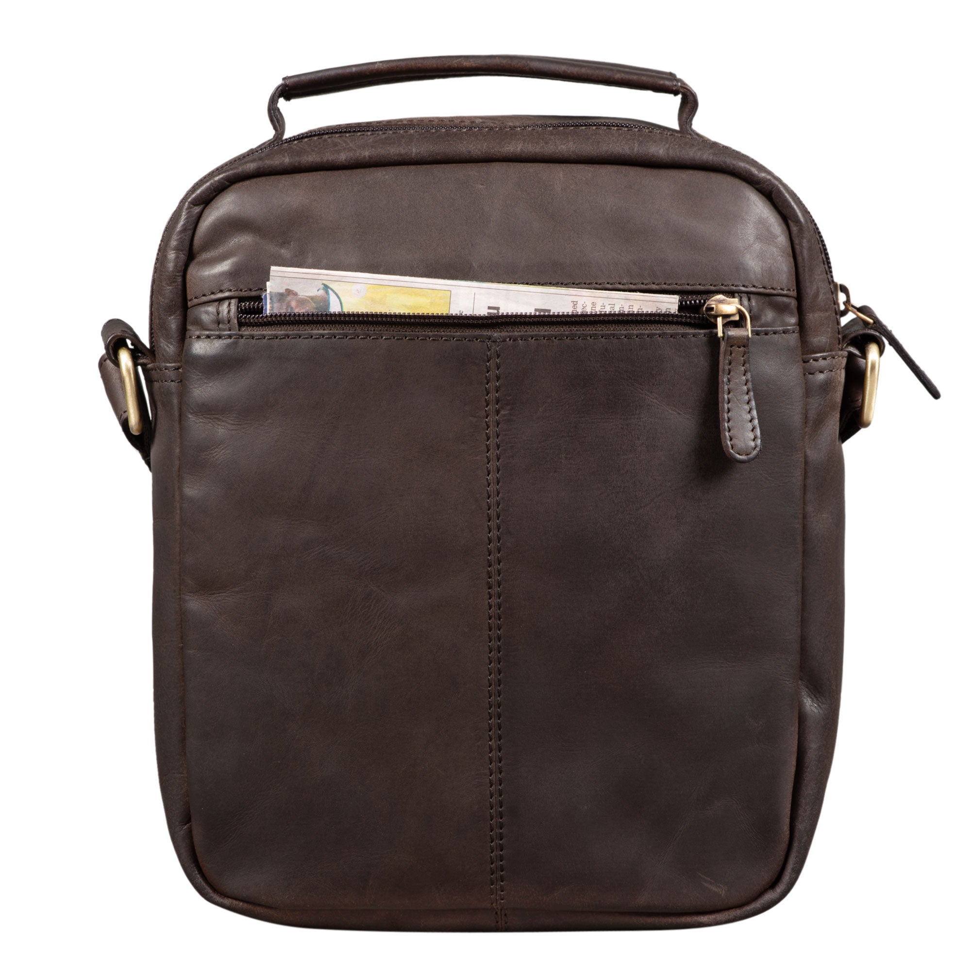 Schultertasche Retro Leder