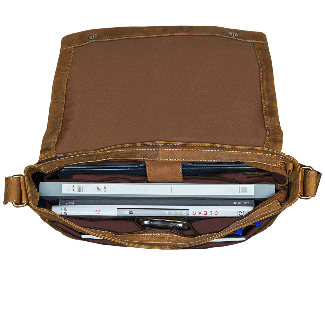 Ledertasche groß braun