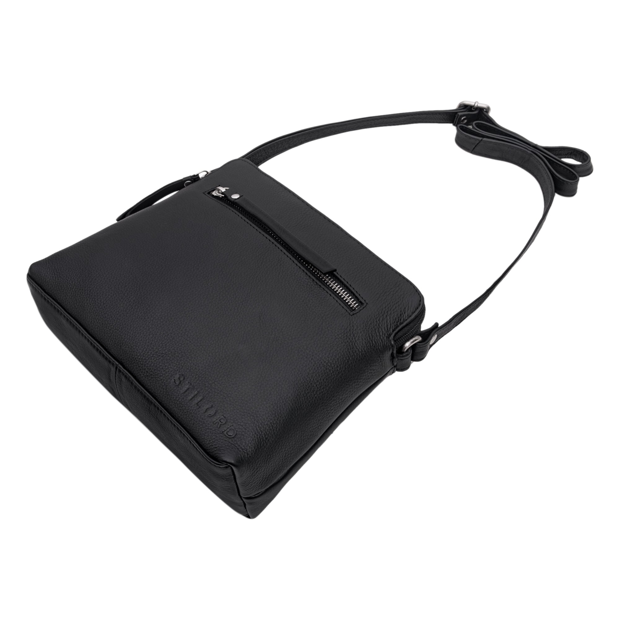 Schwarze Lederhandtasche Damen