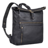 "Leya" Sac à dos Rolltop en cuir pour femmes Imperméable, pour ordinateur 15.6 - 17 pouces