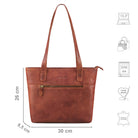 Shopper für Damen in Cognac Leder