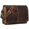 "Alex" Sac Messager en Cuir Véritable pour Ordinateur Portable 15,6 Pouces