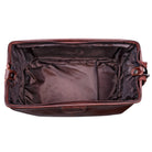 Große Toilettentasche Leder braun