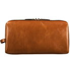 Rasiertasche Leder cognac