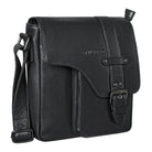 Schultertasche herren Leder VIntage schwarz