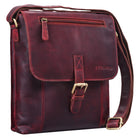Leder Umhängetasche Vintage rot