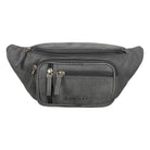 Bauchtasche Leder Grau