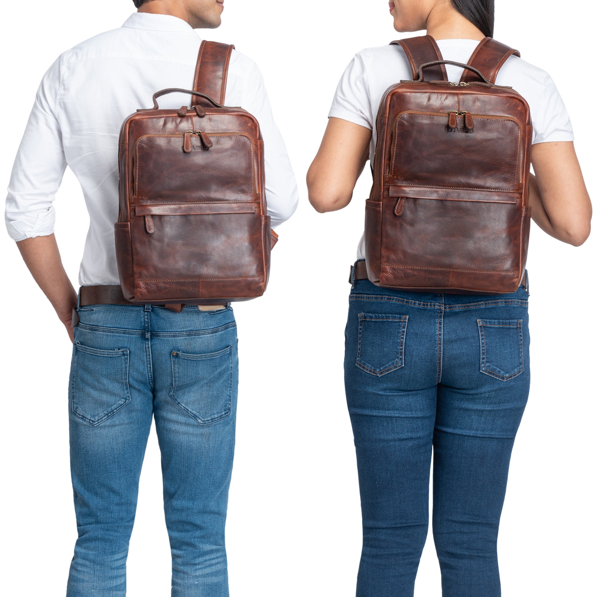 Herren Damen Backpack Vintage
