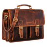 Second Choix "Jeffrey" Sac Serviette Homme Cuir
